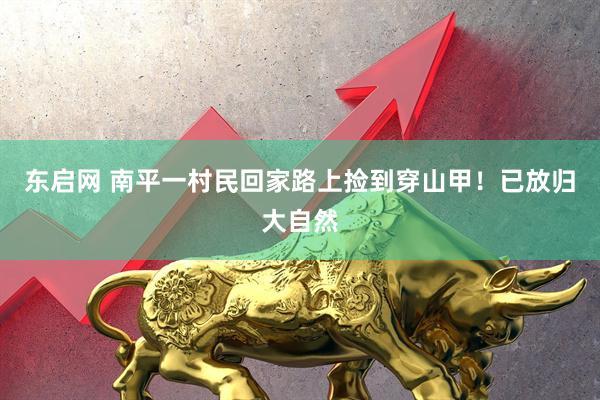 东启网 南平一村民回家路上捡到穿山甲！已放归大自然