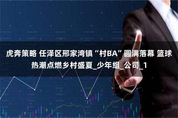 虎奔策略 任泽区邢家湾镇“村BA”圆满落幕 篮球热潮点燃乡村盛夏_少年组_公司_1